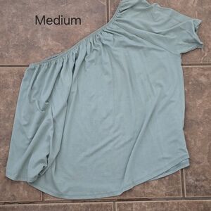 One-Shoulder Light Blue Top - Medium